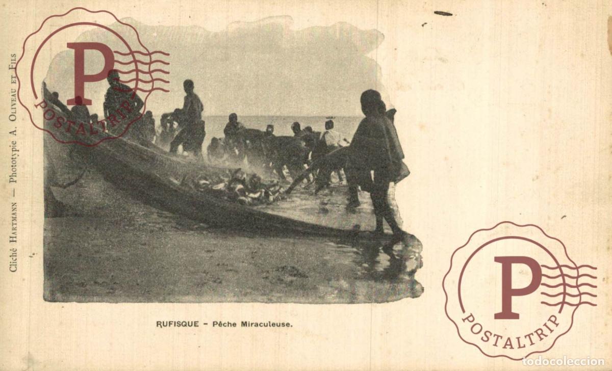 Postales: SENEGAL. RUFISQUE P&egrave;che Miraculeuse