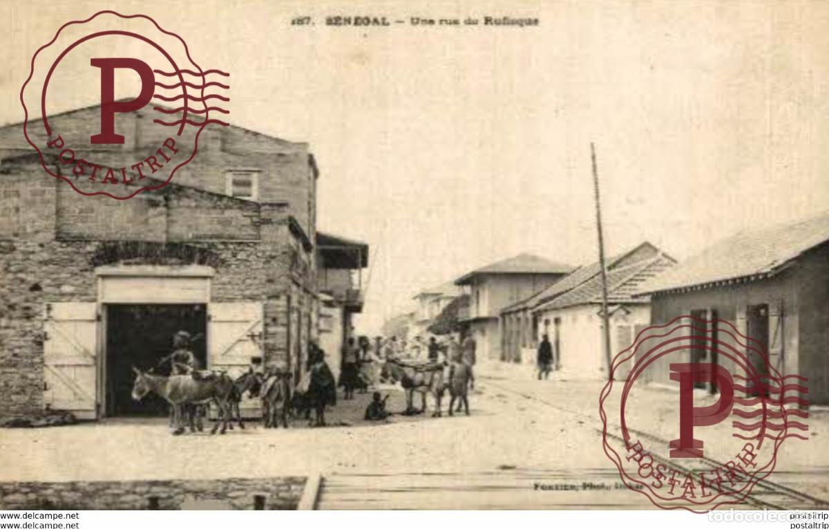 Postales: SENEGAL. - UNE RUE DE RUFISKE - Foto 1