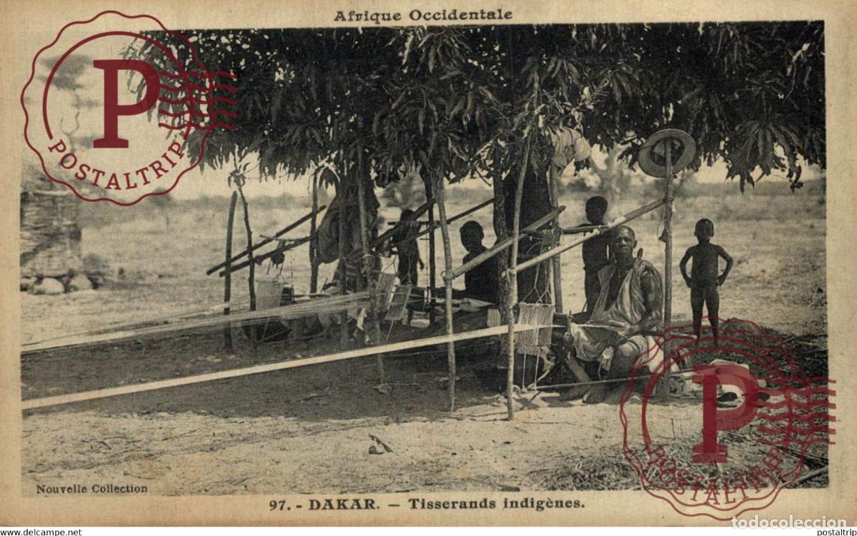 Postales: AFRICA. SENEGAL. Dakar. Tisserands indig&egrave;nes