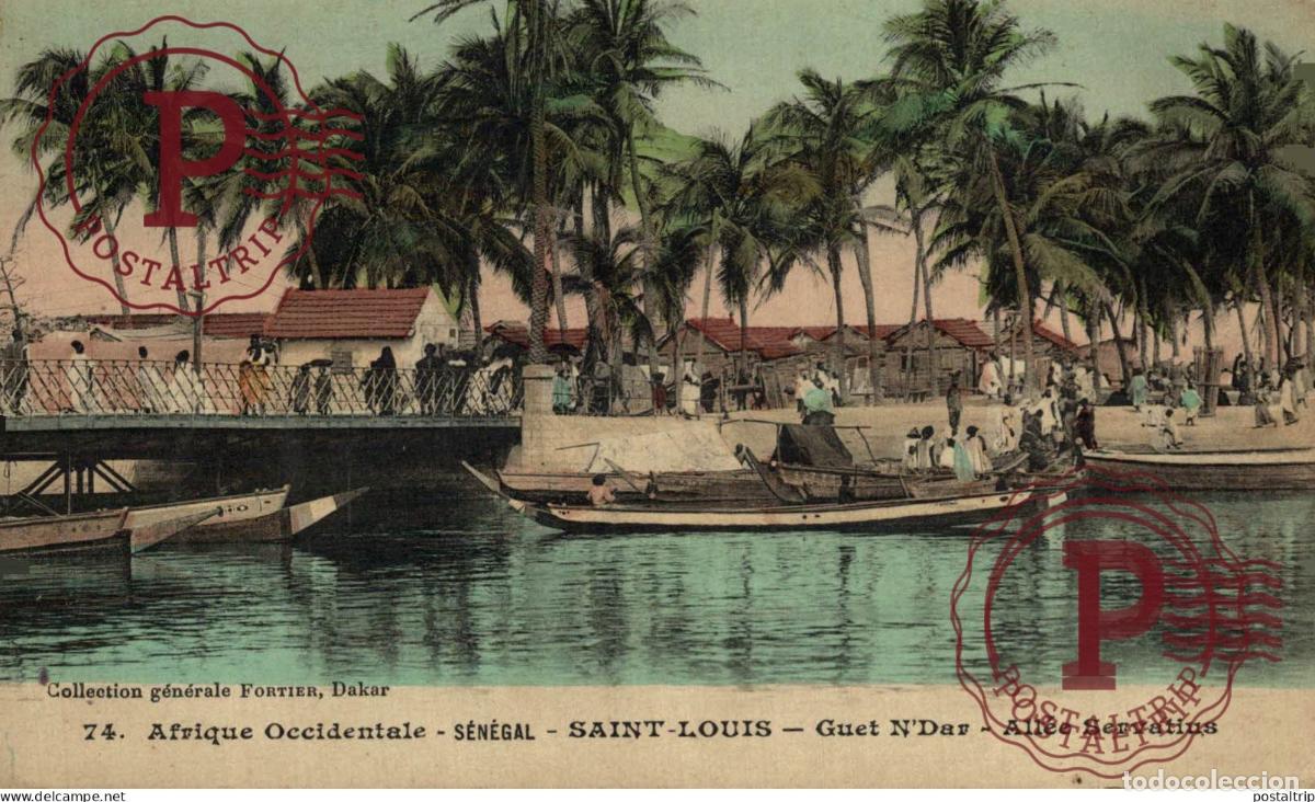 Postales: SENEGAL SAINT LOUIS. GUET NDAR. ALLEE SERVATIUS.