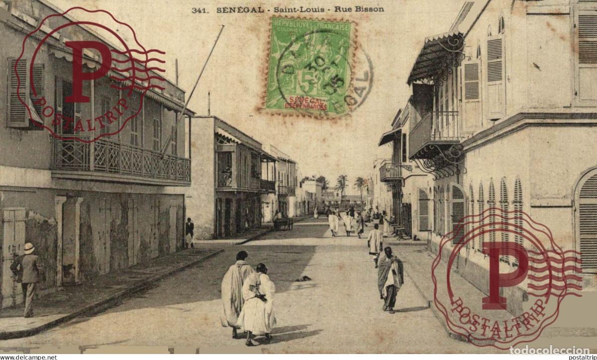Postales: SENEGAL SAINT LOUIS. SAINT-LOUIS -- Rue Bisson.