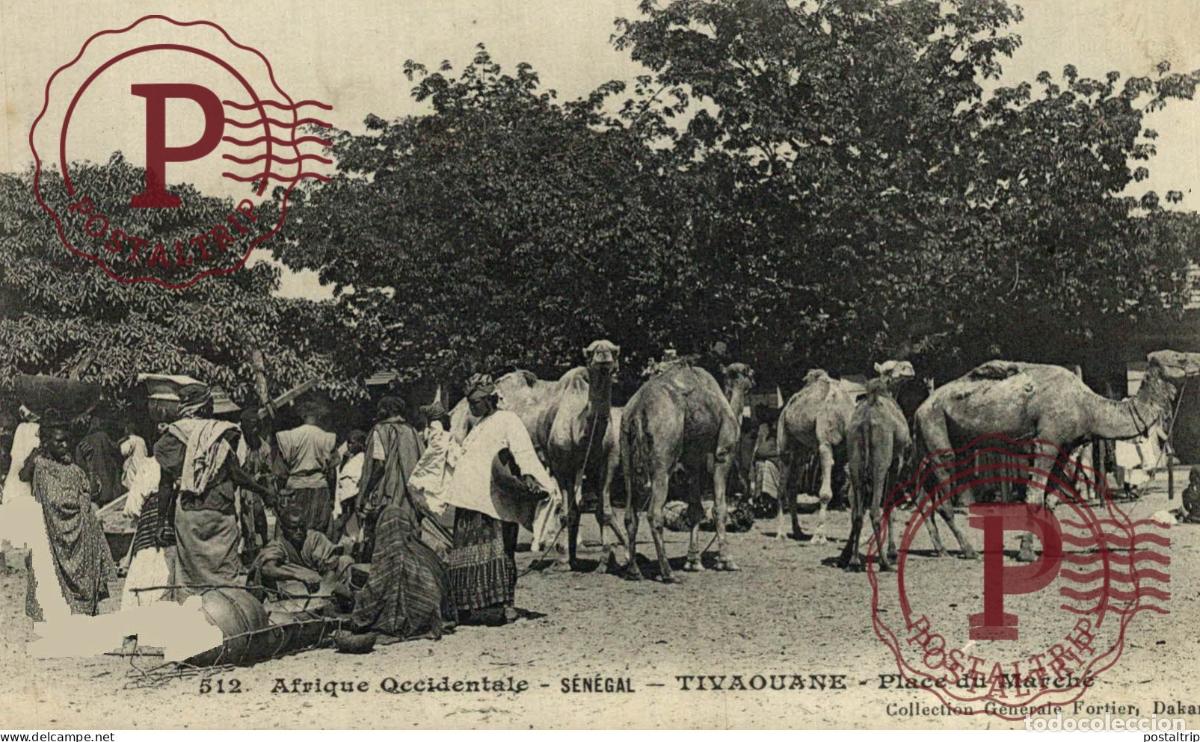 Postales: SENEGAL. TIVAOUANE - Place du March&eacute;