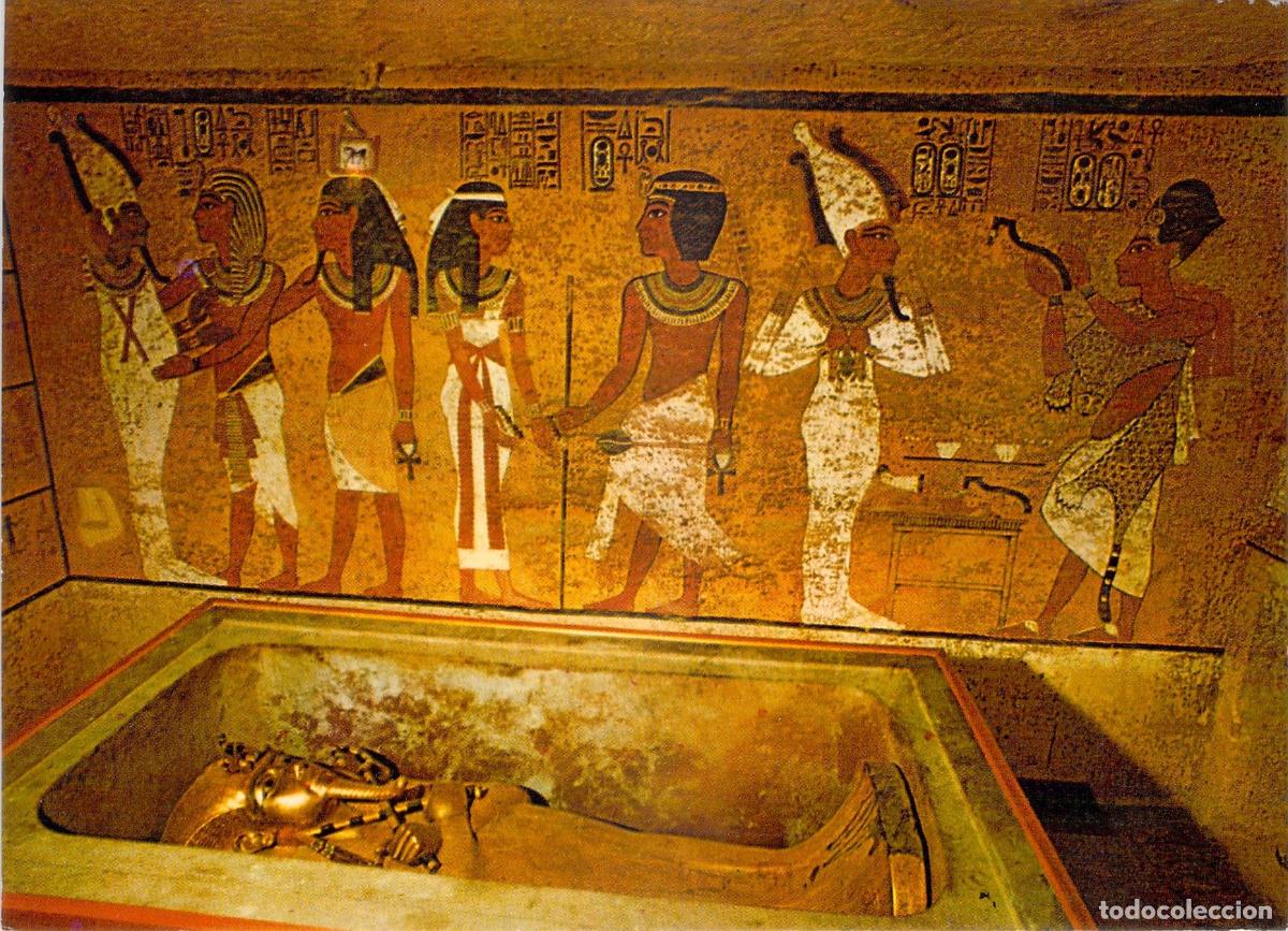 Postales: Postal de la C&aacute;mara Funeraria de la Tumba de Tutankam&oacute;n, Tebas, Egipto