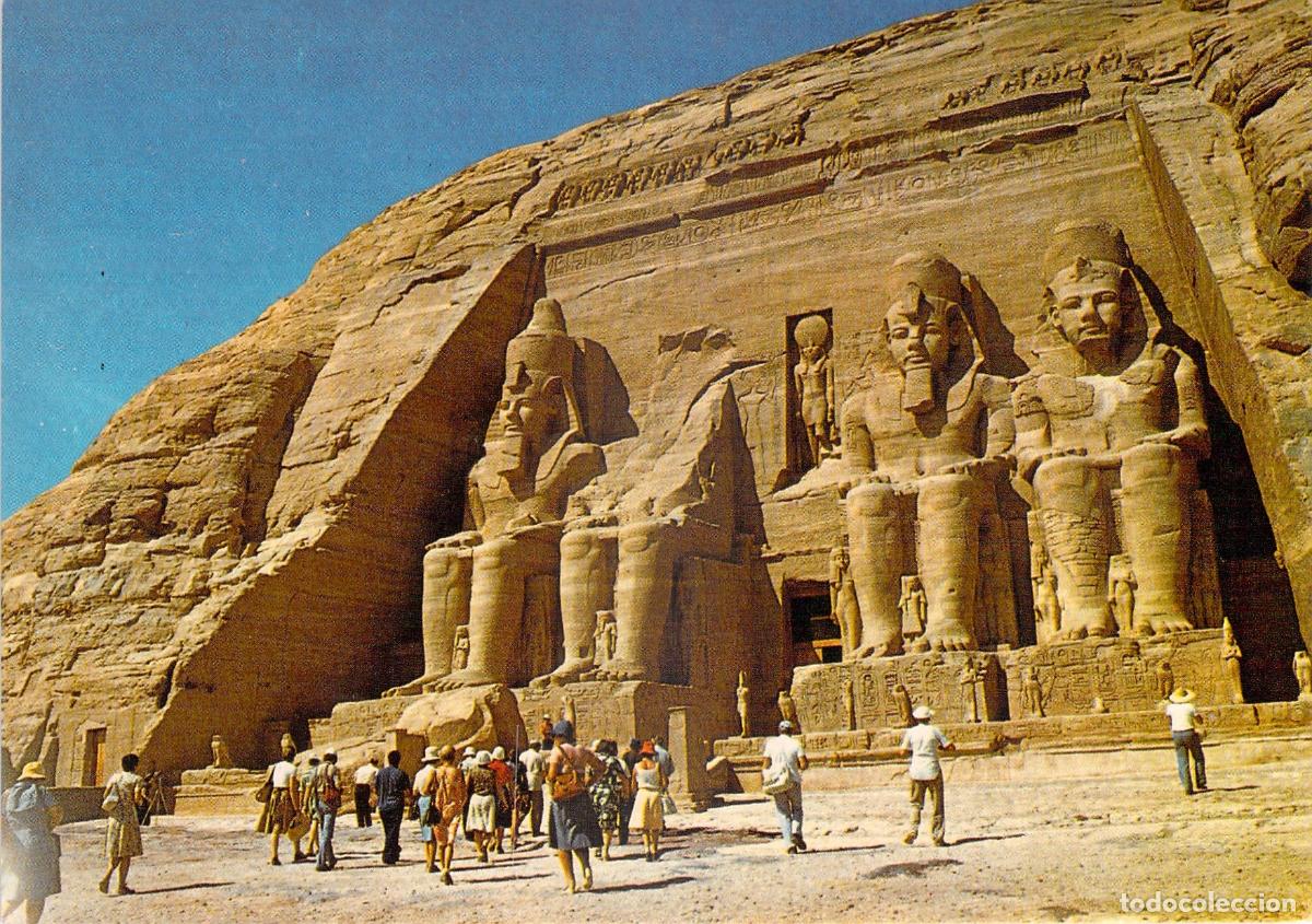 Postales: Postal del Gran Templo de Abu Simbel, Egipto