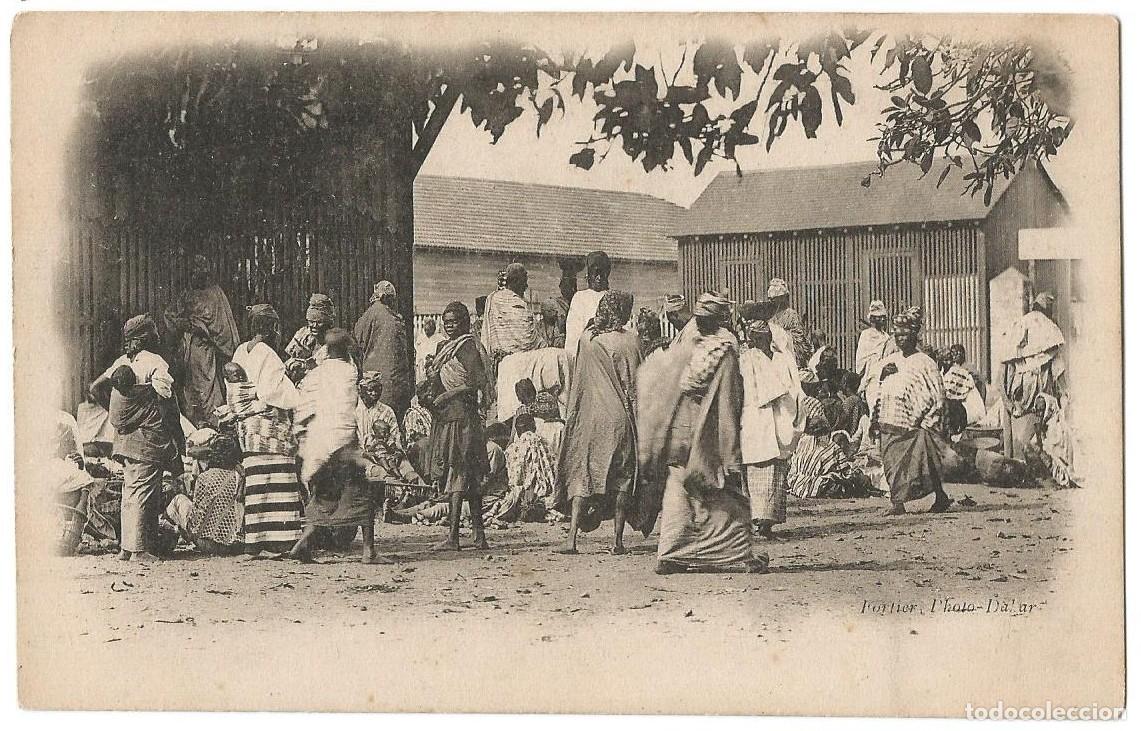 Postales: SENEGAL - MERCADO DE DAKAR - MUY ANTIGUA