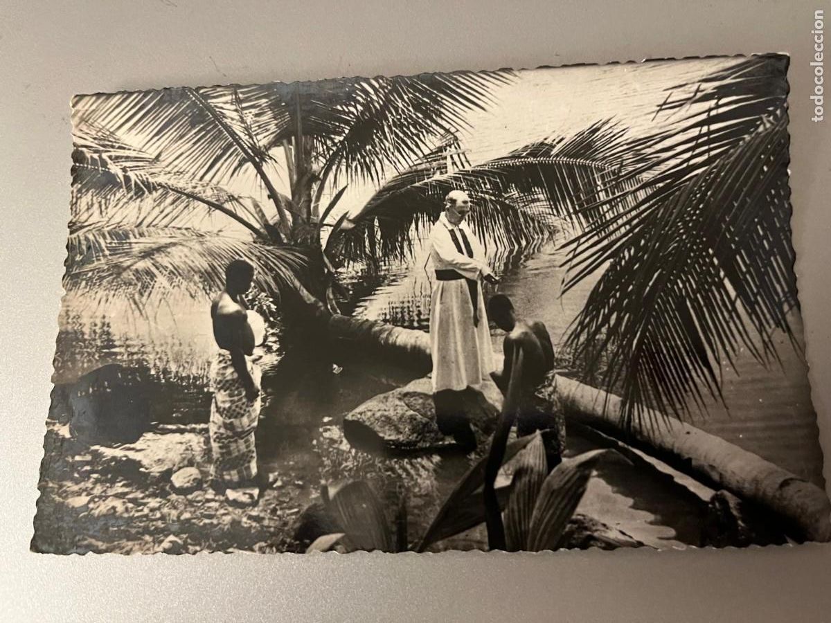 Postales: Fernando P&oacute;o Bautismo Guinea Ecuatorial escrita