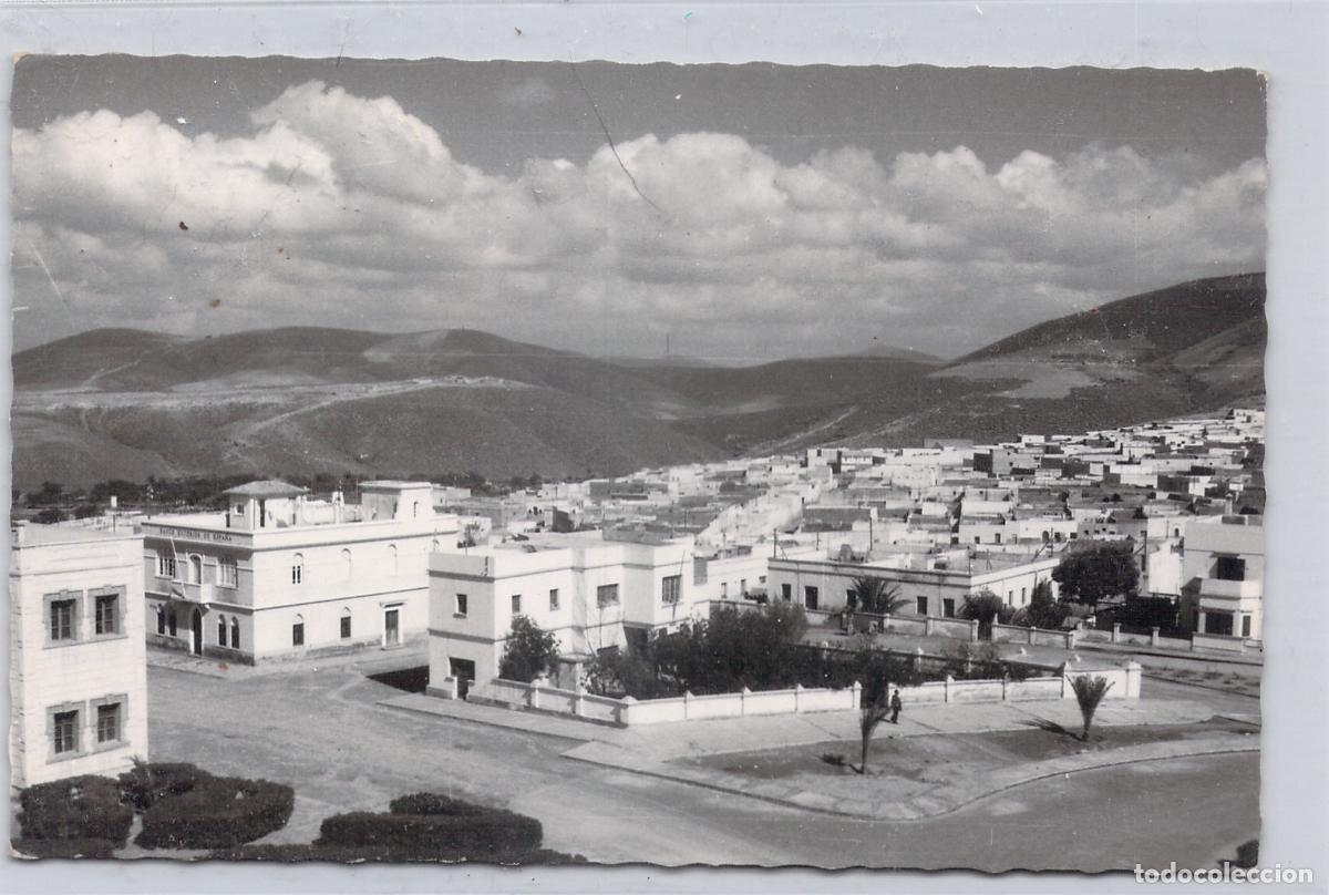 Postales: Fotografia de Sidi Ifni con el Banco Exterior de Espa&ntilde;a en Marruecos