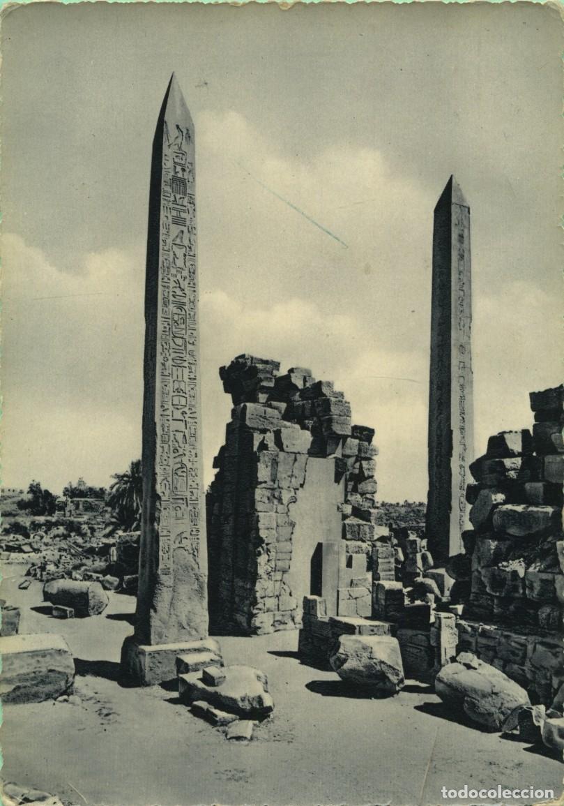 Postales: N&ordm; 61-KARNAK. Egipto. Obeliscos. En buen estado de conservaci&oacute;n