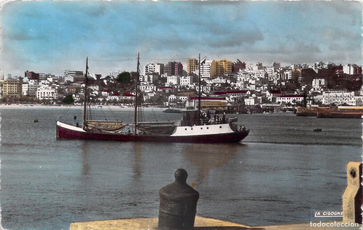 Postales: Postal de T&aacute;nger, Marruecos: Vista del Puerto y la Ciudad