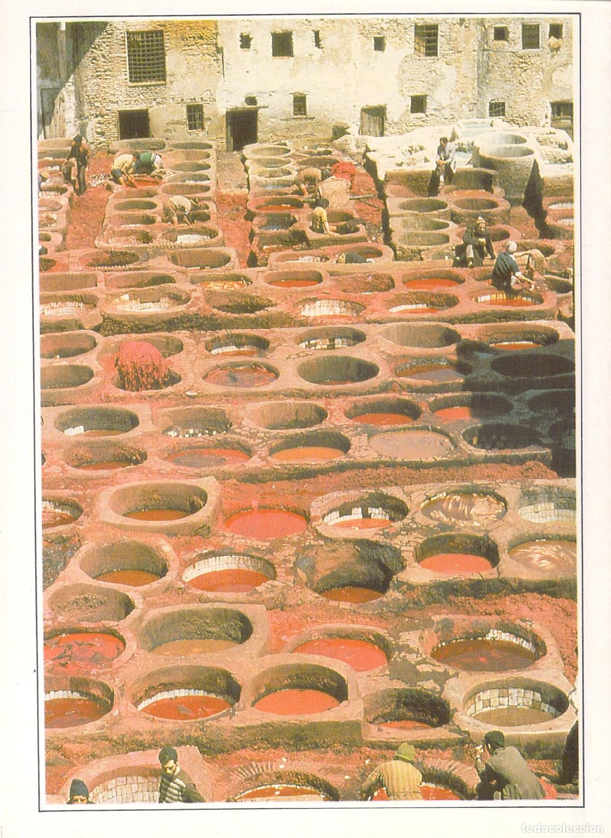 Postales: Postal de las Curtidur&iacute;as en el Barrio de los Curtidores, Fez