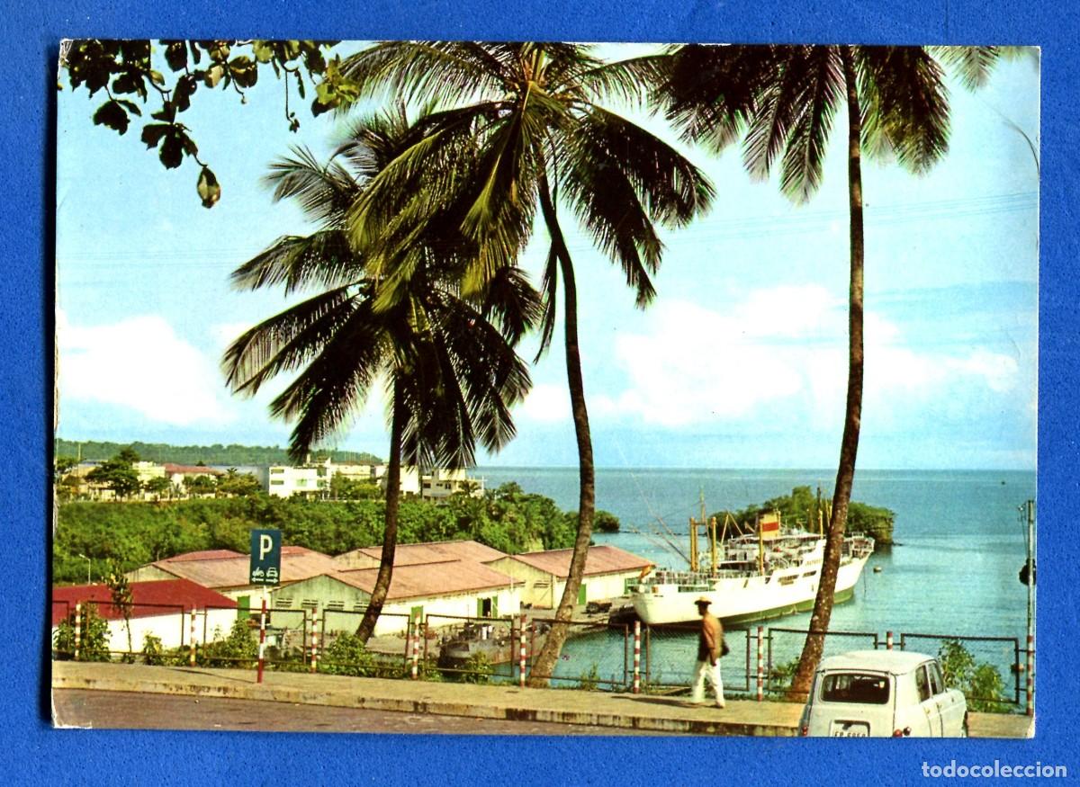Postales: POSTAL CIRCULADA GUINEA ECUATORIAL 3 MUELLE NUEVO EDITA RAKER