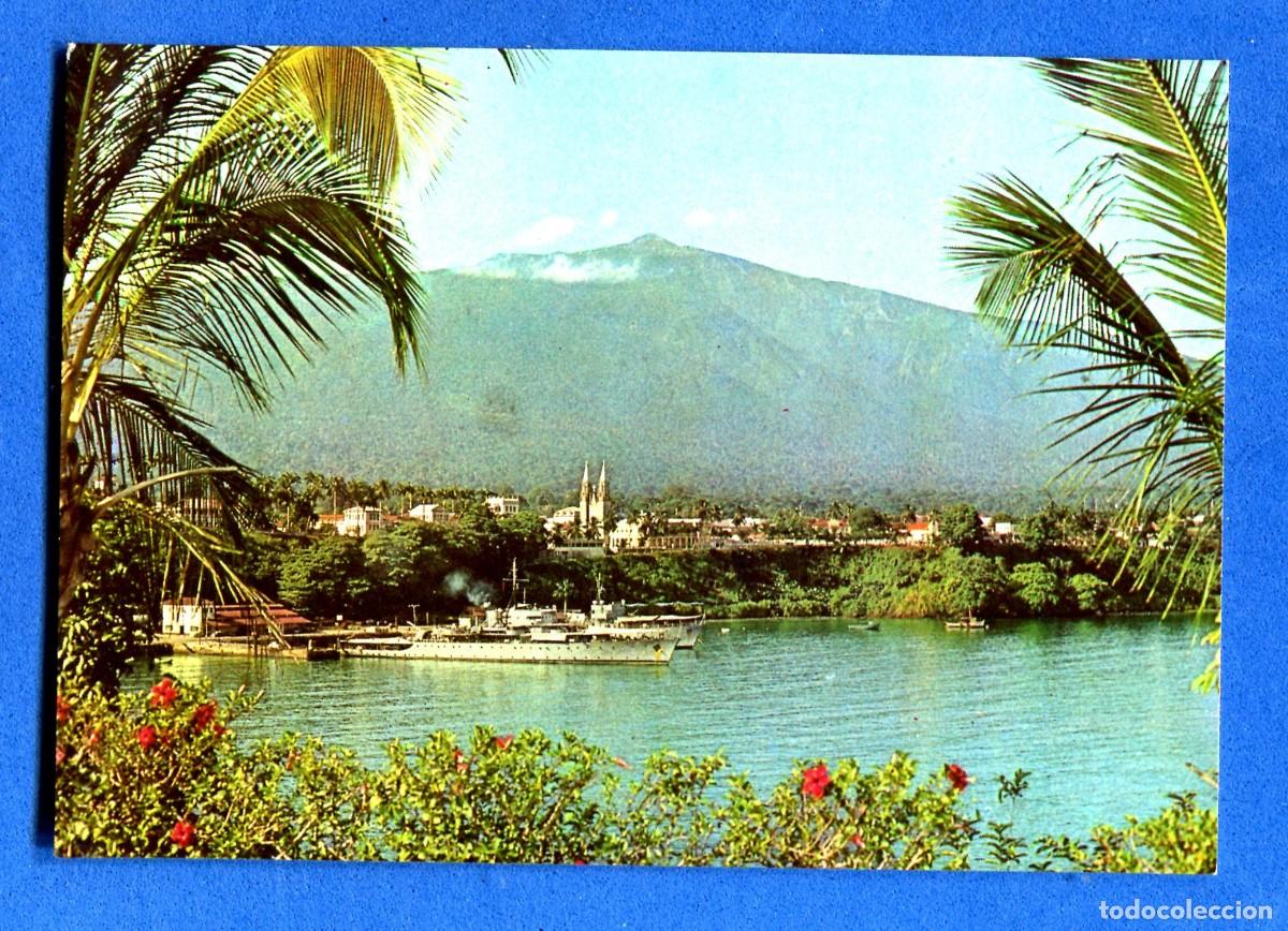 Postales: POSTAL CIRCULADA GUINEA ECUATORIAL 1 VISTA GENERAL DE SANTA ISABEL EDITA RAKER
