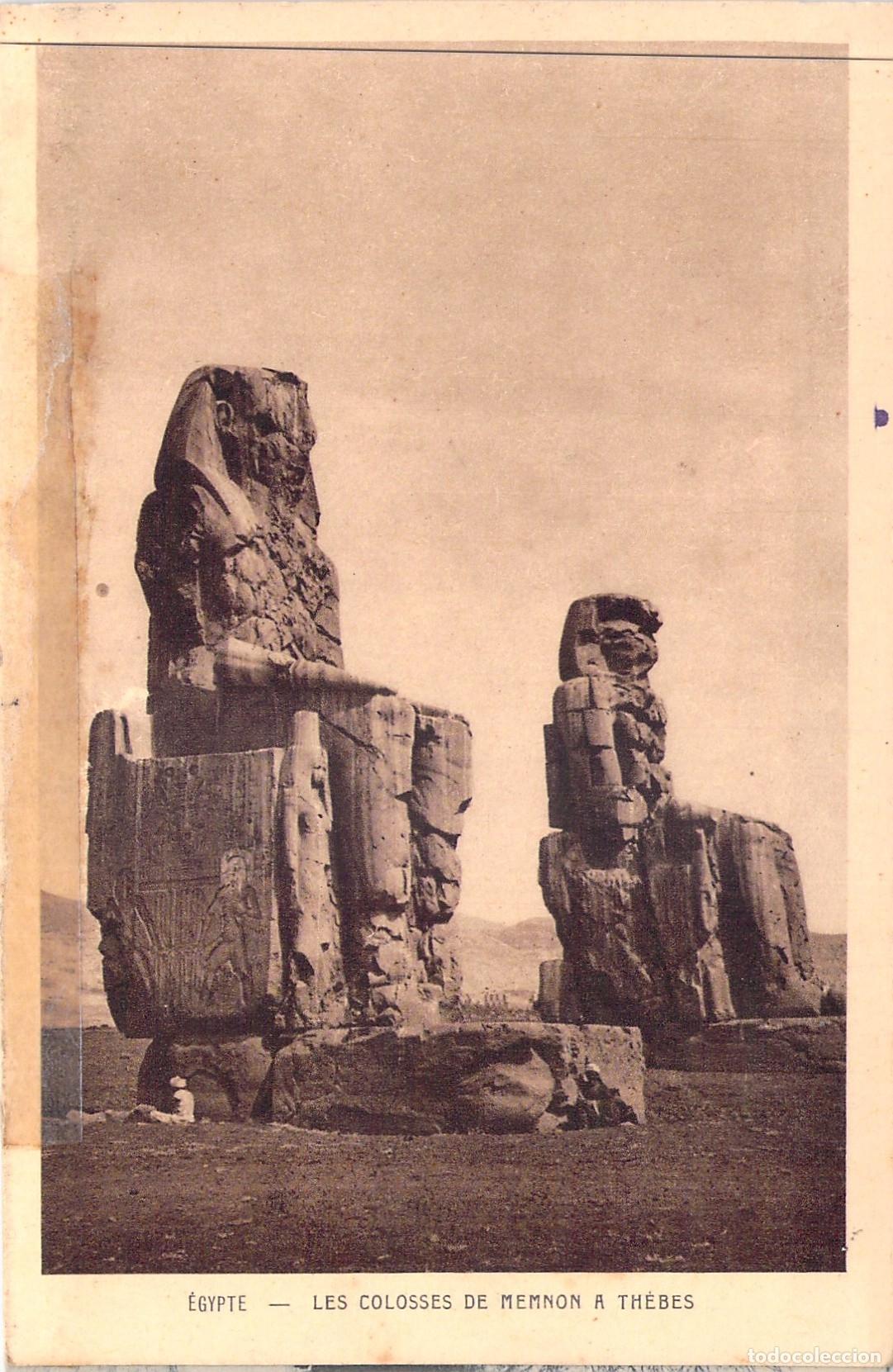 Postales: Postal de los Colosos de Memn&oacute;n en Tebas, Egipto