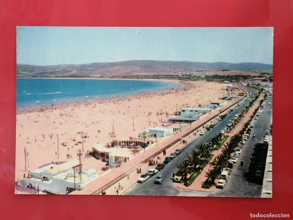 Postales: POSTAL 18761 ESCRITA-PR 49 TANGER MAROC UNA VISTA DE LA PLAYA -VIA DE TREN