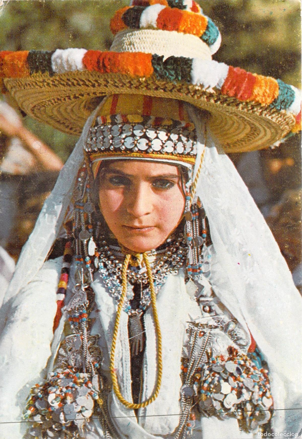Postales: Postal Mujer Joven de Chaouen Marruecos con Traje Tradicional