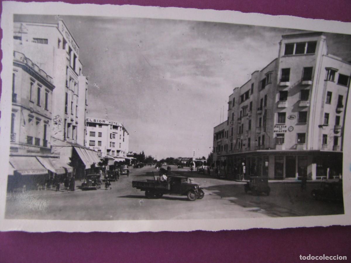 Postales: PEQUE&Ntilde;A POSTAL FOTOGRAFICA DE MARRUECOS. MEKNES. 11X6,5 CM. LE BOULEVARD LYAUTEY.