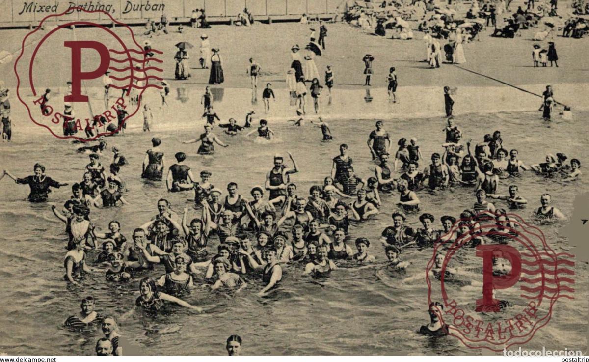 Cartoline: DURBAN - Mixed Bathing South Africa Sud&aacute;frica