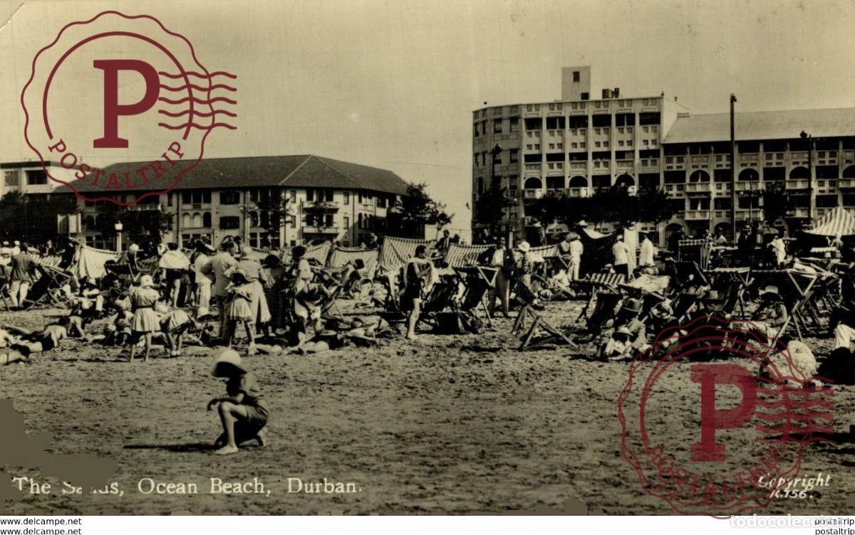 Postkarten: SUDAFRICA SOUTH AFRICA. DURBAN THE SANDS OCEAN BEACH. REAL PHOTO
