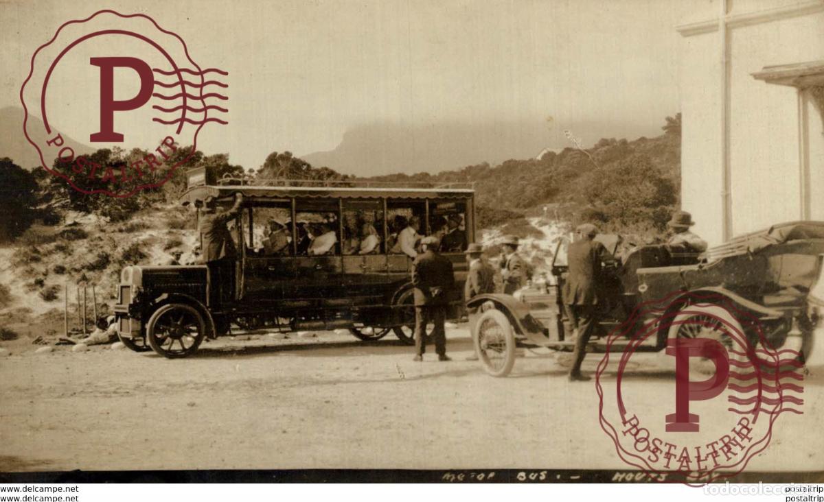 Postkarten: SUDAFRICA SOUTH AFRICA . MOTOR BUS HOUTS BAY. - REAL PHOTO