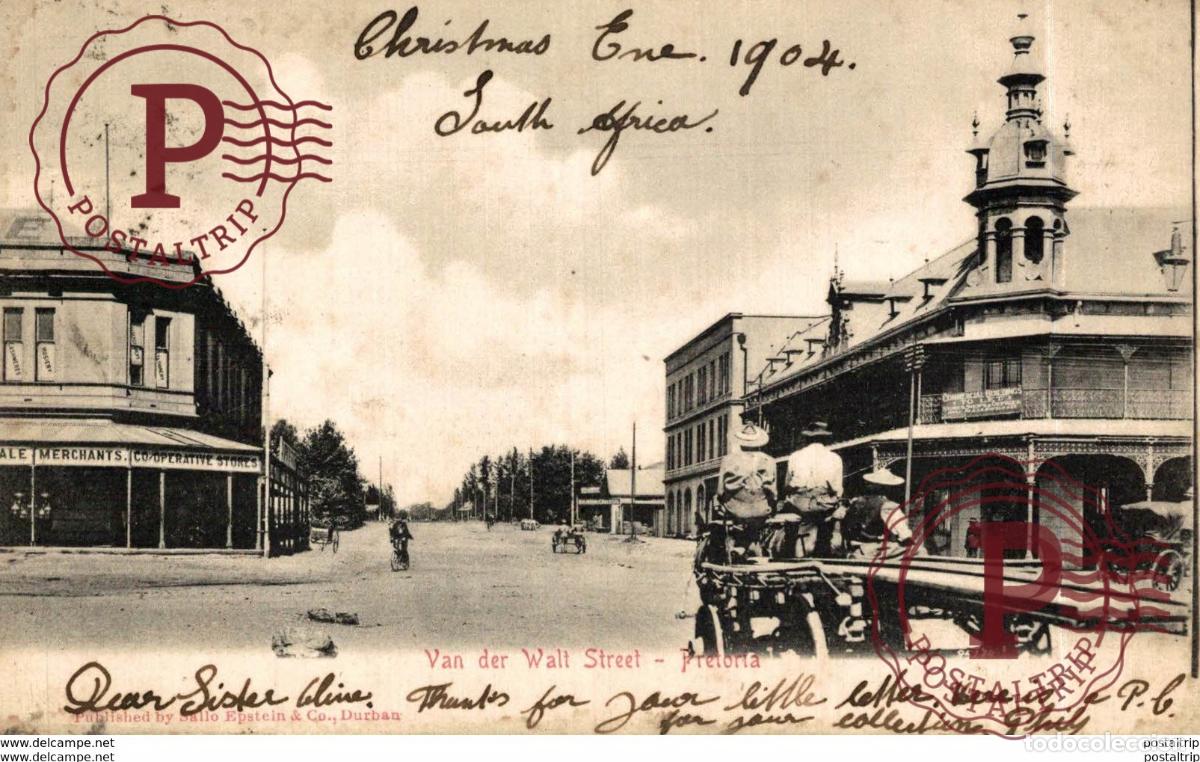 Postkarten: SUDAFRICA SOUTH AFRICA . VAN DER WALT STREET. PRETORIA