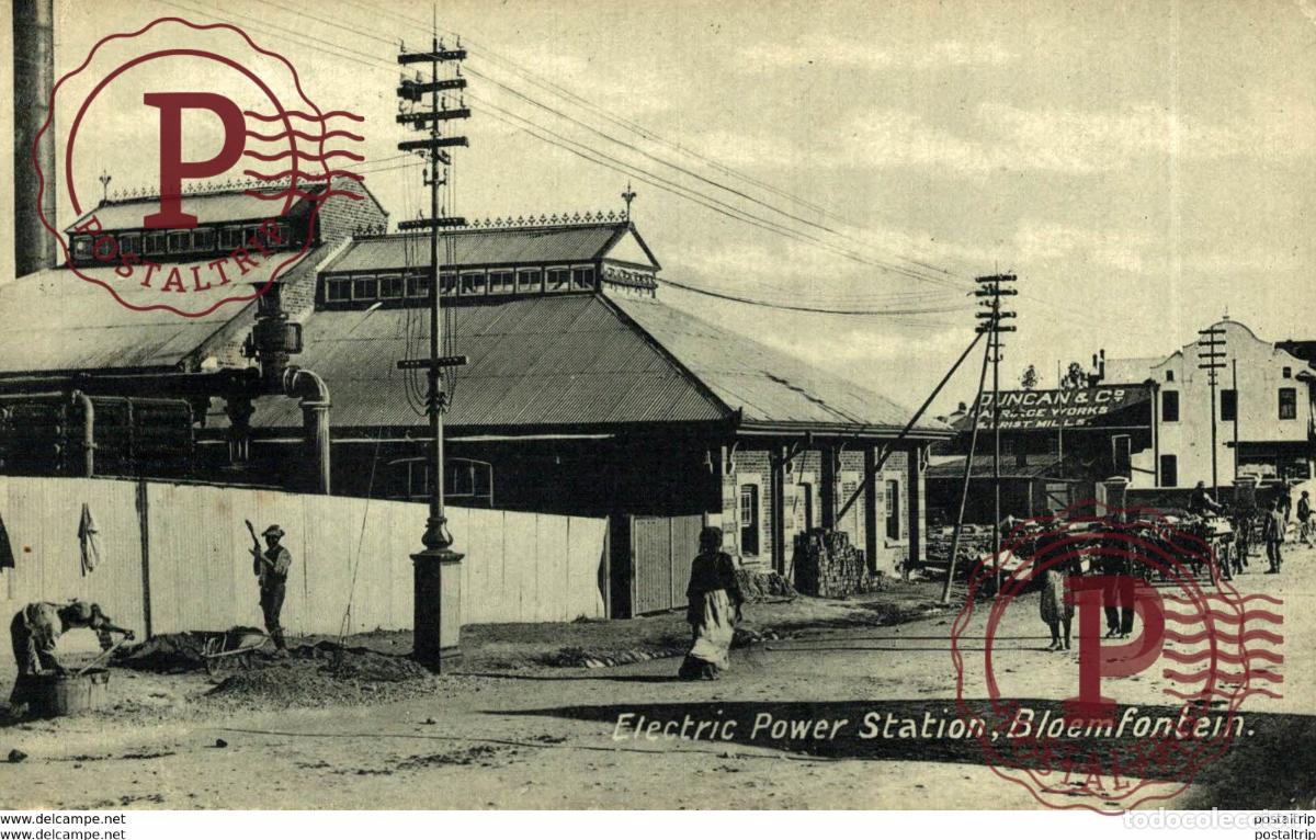 Postkarten: SUDAFRICA SOUTH AFRICA . BLOEMFONTEIN ELECTRIC POWER STATION