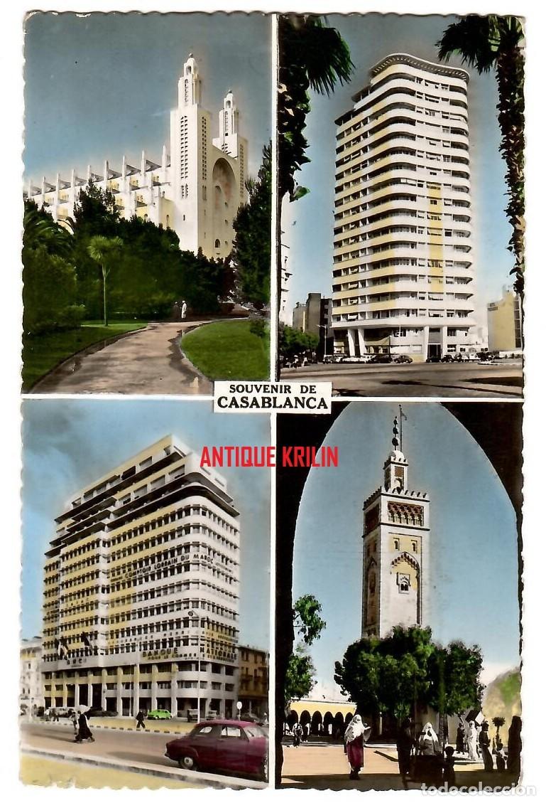 Postales: CASABLANCA N&ordm; 19 SOUVENIR DE CASABLANCA / PHOTO FLANDRIN / FRANQUEADA