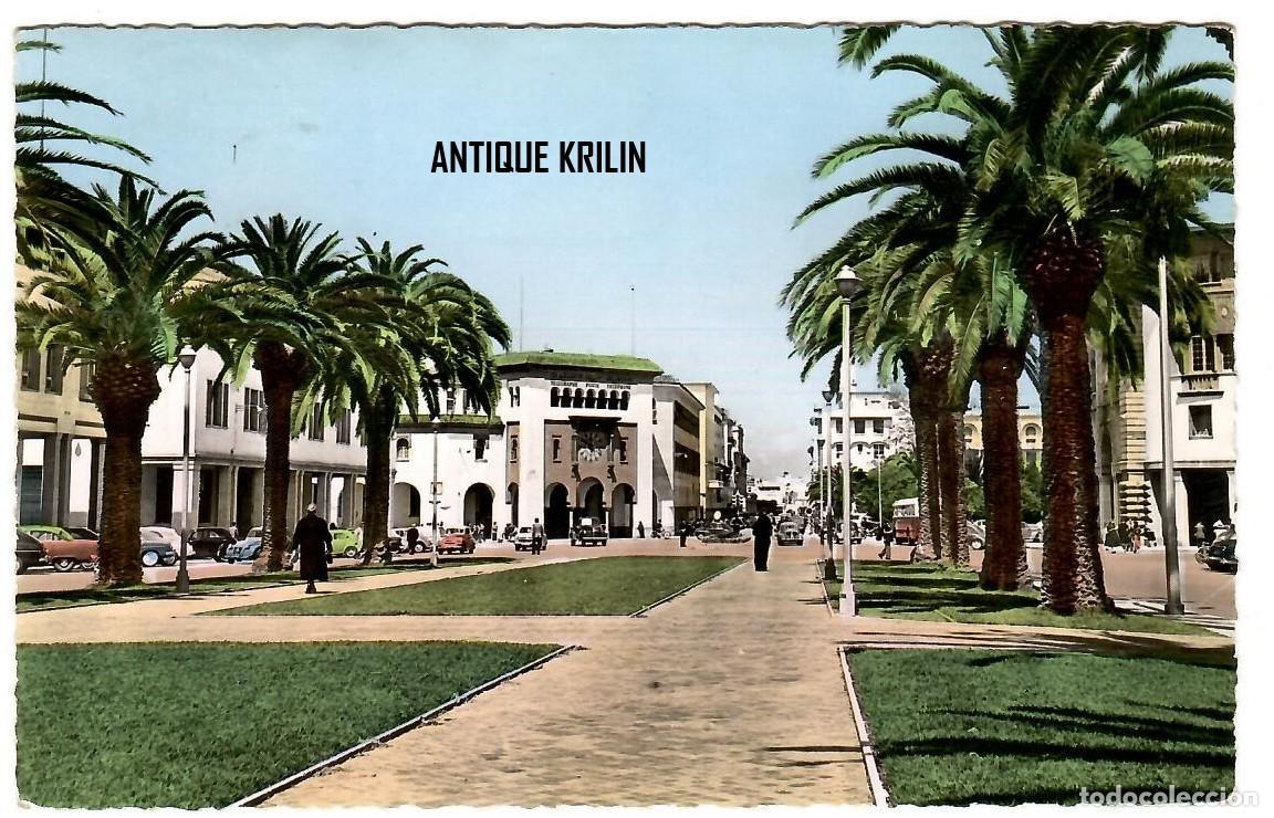 Postales: MARRUECOS / RABAT N&ordm; 033 PERSPECTIVE SUR L'AVENUE MOHAMED V / EDITION JEFF / FRANQUEADA