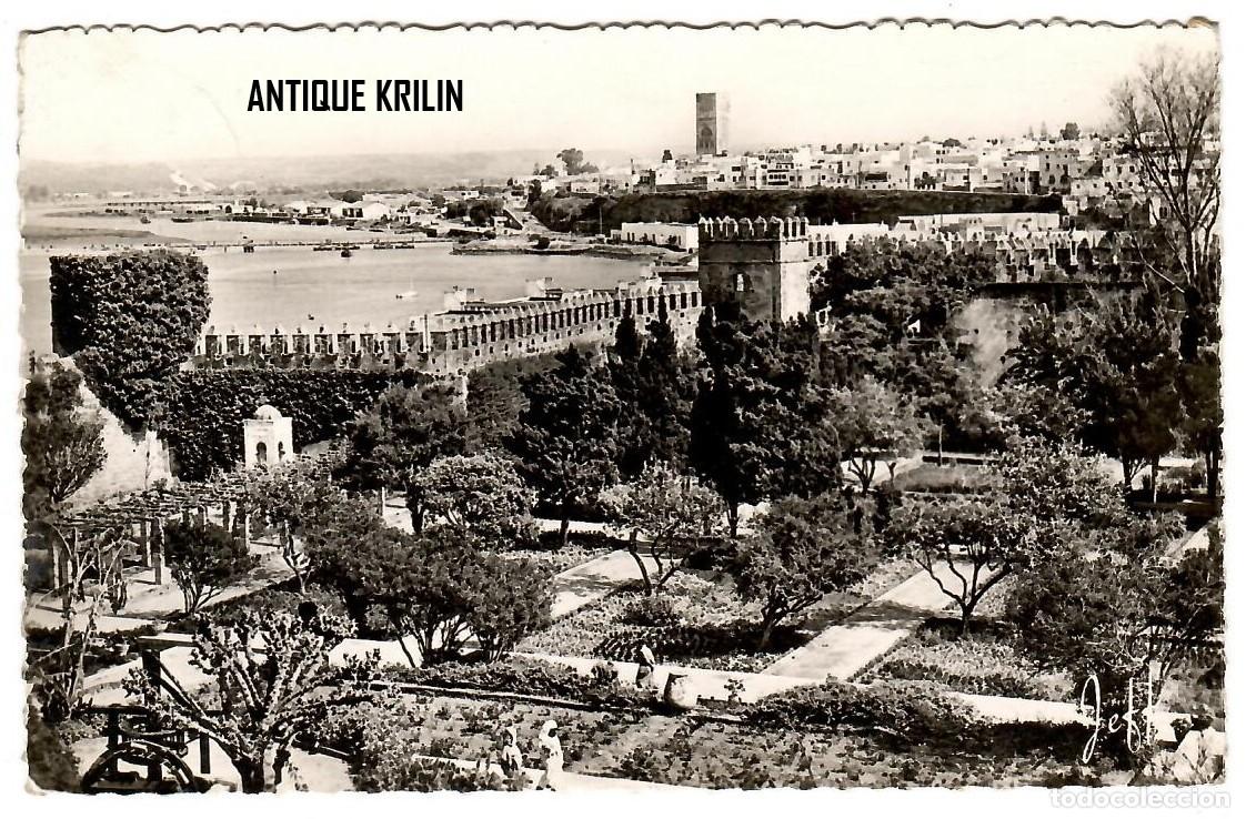 Postales: MARRUECOS / RABAT N&ordm; 26 JARDIN DES OUDA&Iuml;AS ET LE BOUREGHREB / EDITION JEFF / FRANQUEADA
