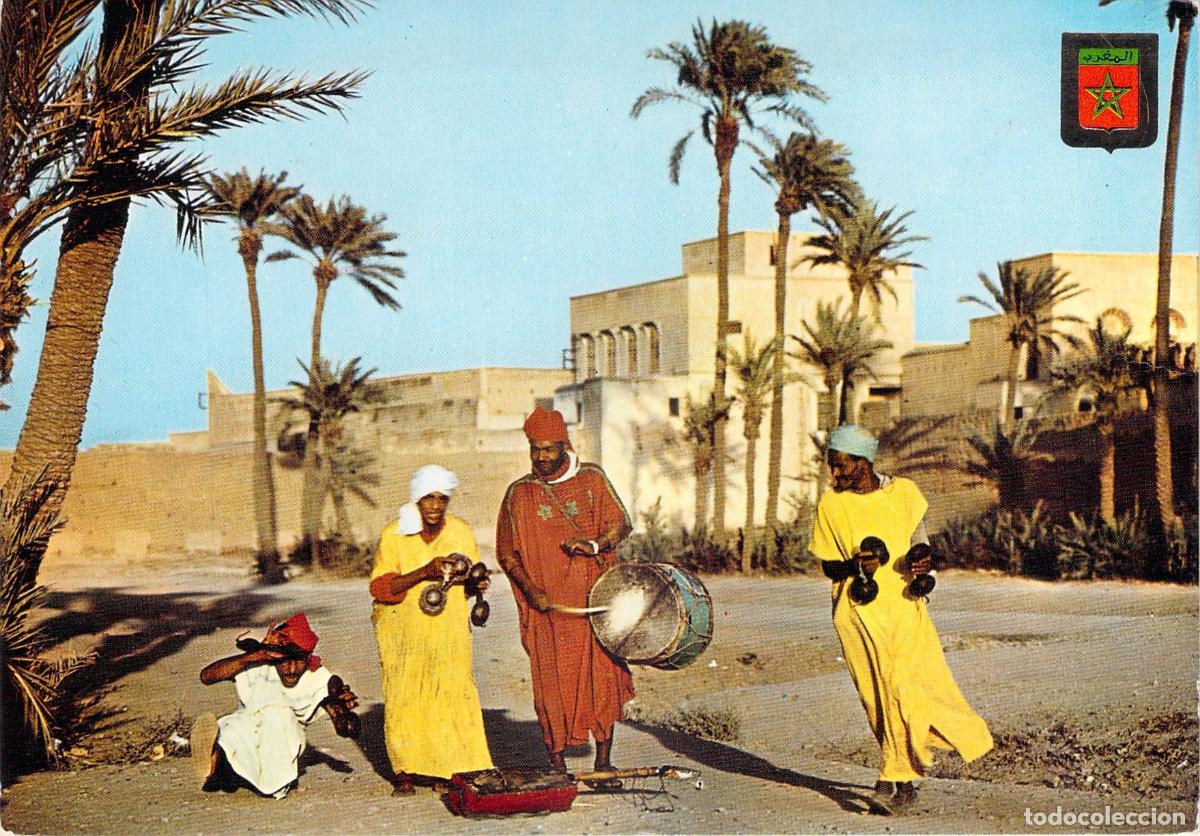 Postales: Postal de M&uacute;sicos T&iacute;picos de Marruecos Escudo de Oro