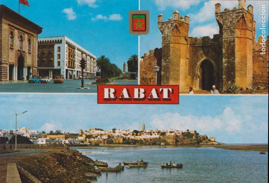 Postales: MARRUECOS, RABAT, AVDA. MOHAMED V, PUERTA DE CHELLAH &ndash; KOMAROC N&ordm;53 &ndash; S/C