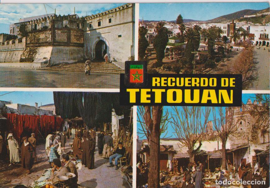 Postales: MARRUECOS, TETOUAN, PUERTA DE LA REINA, PLAZA HASSAN II &ndash; ESCUDO DE ORO N&ordm;17 &ndash; S/C