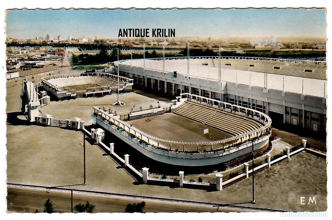 Postales: ARGEL / ORAN N&ordm; 44 LE STADE MUNICIPAL FOUQUES-DUPARC / EDITION COMBI / SIN FRANQUEAR PERO ESCRITA