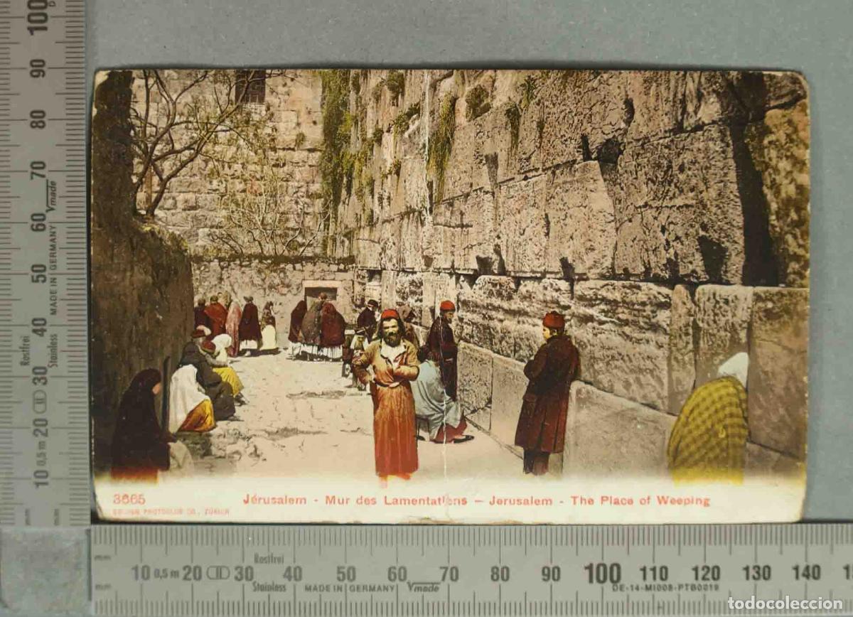 Postales: POSTAL. Jerusalem - Mur des Lamentations - The Place of Weeping - F&eacute;lix Bonfils - Photochrom
