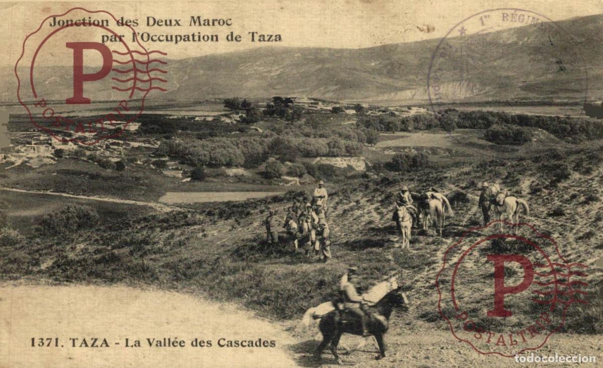 Postales: MARRUECOS. Jonction des deux Maroc par lOccupation de TAZA - La Vall&eacute;e des Cascades