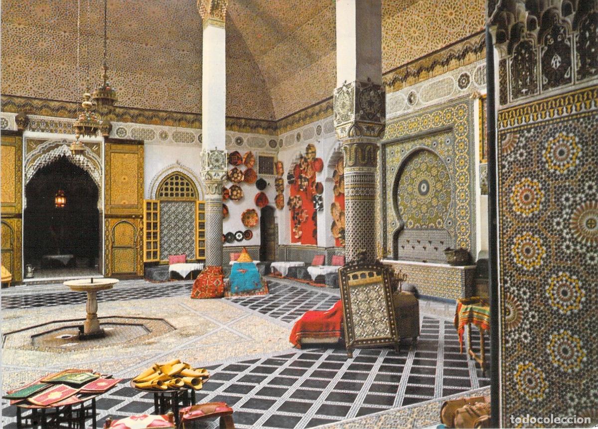 Postales: Postal Interior del Palacio Menebhi en Fez, Marruecos