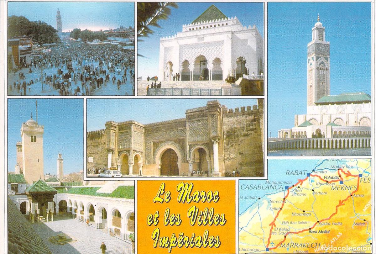 Postales: Postal de Marruecos y las Ciudades Imperiales Mezquita Hassan II