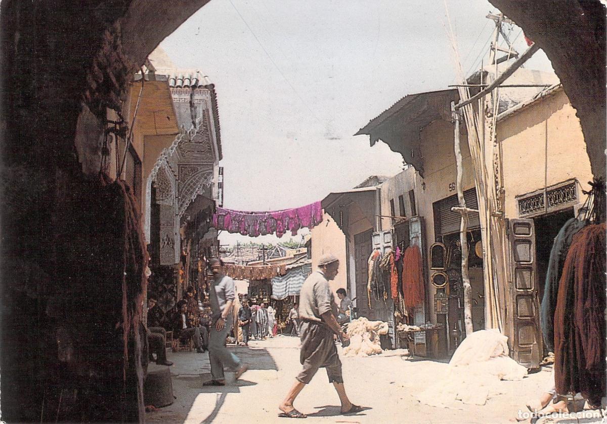 Postales: Postal del Zoco de los Tintoreros en Marrakech