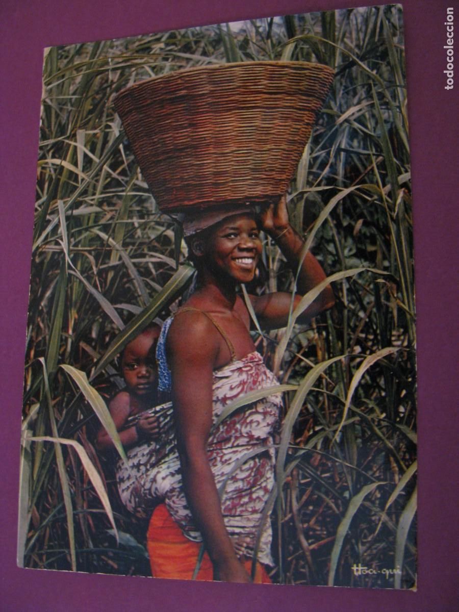 Postales: POSTAL L'AFRIQUE EN COULEURS. JEUNE MAMAN. HOA-QUI. CIRCULADA DESDE CAMEROUN. 1964