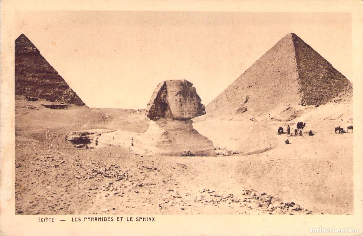 Postales: Postal de las Pir&aacute;mides y la Esfinge de Giza en Egipto