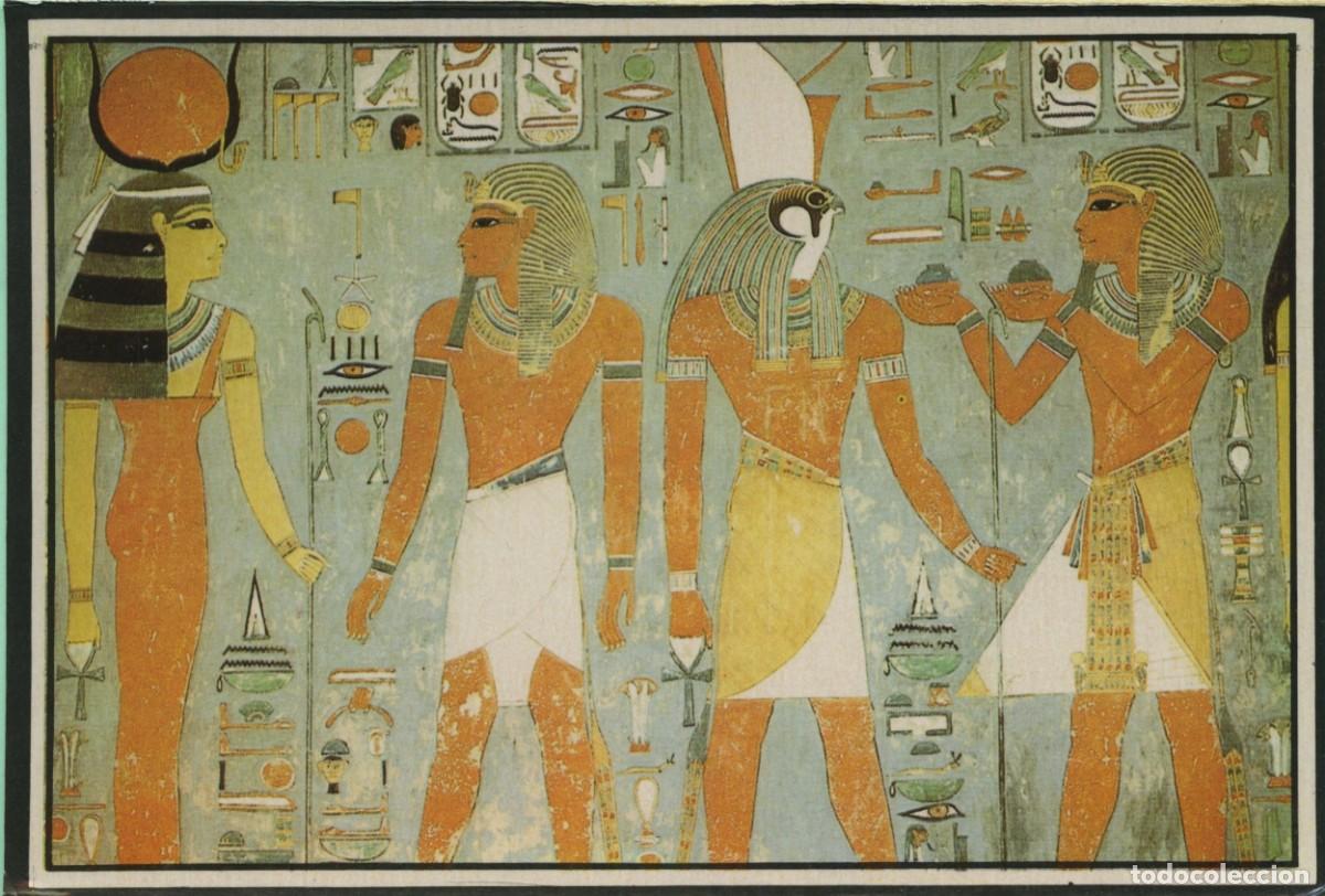 Postales: N&ordm; M.N. 16-Valle de los Reyes. Egipto. Tumba de Hourmheb. Sin circular