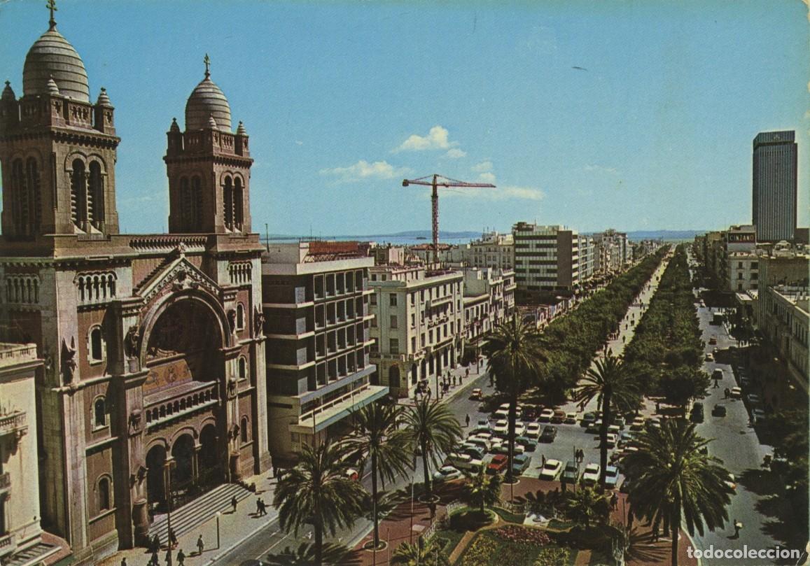 Postales: N&ordm; 1652-T&Uacute;NEZ. Avenida Bourguiba. Sin circular. ED. KAHIA