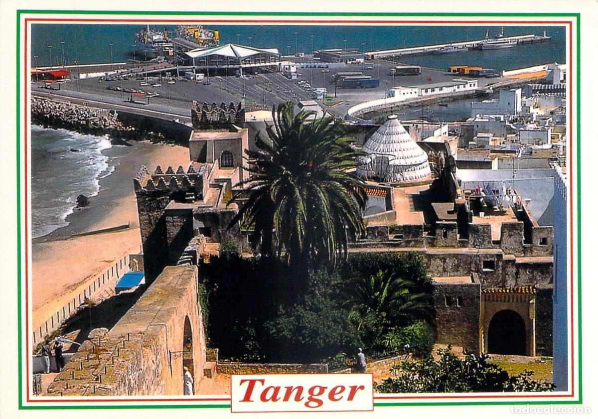 Postales: Postal de T&aacute;nger con Vista Panor&aacute;mica del Puerto y las Murallas