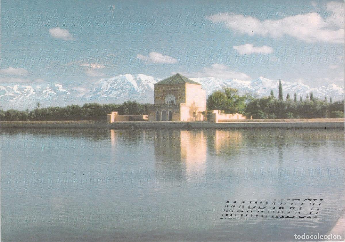Postales: Postal de Marrakech Jardines de la Menara y el Atlas