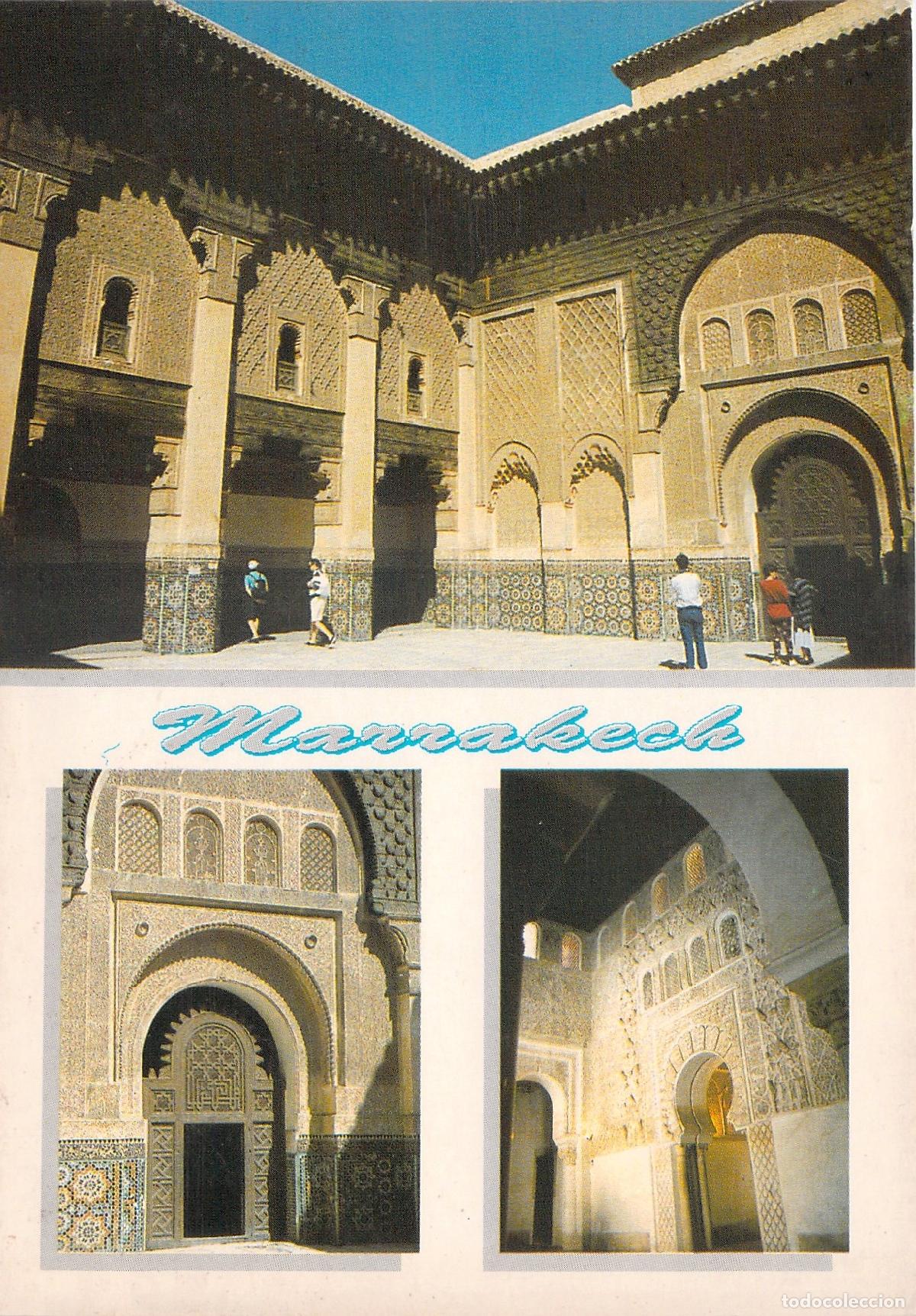 Postales: Postal de Marrakech - La Medersa Ben Youssef, Marruecos