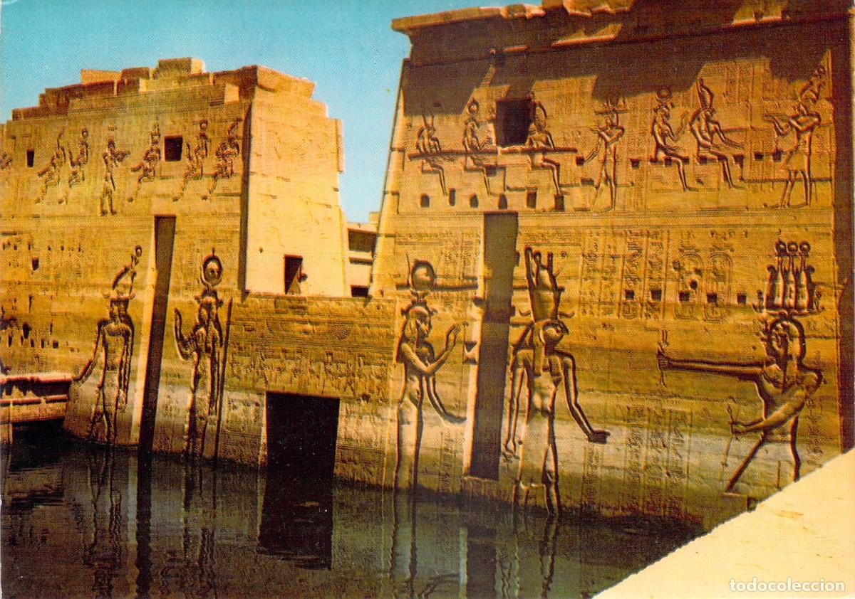 Postales: Postal Templo de Philae y Relieves de Isis en Aswan Egipto