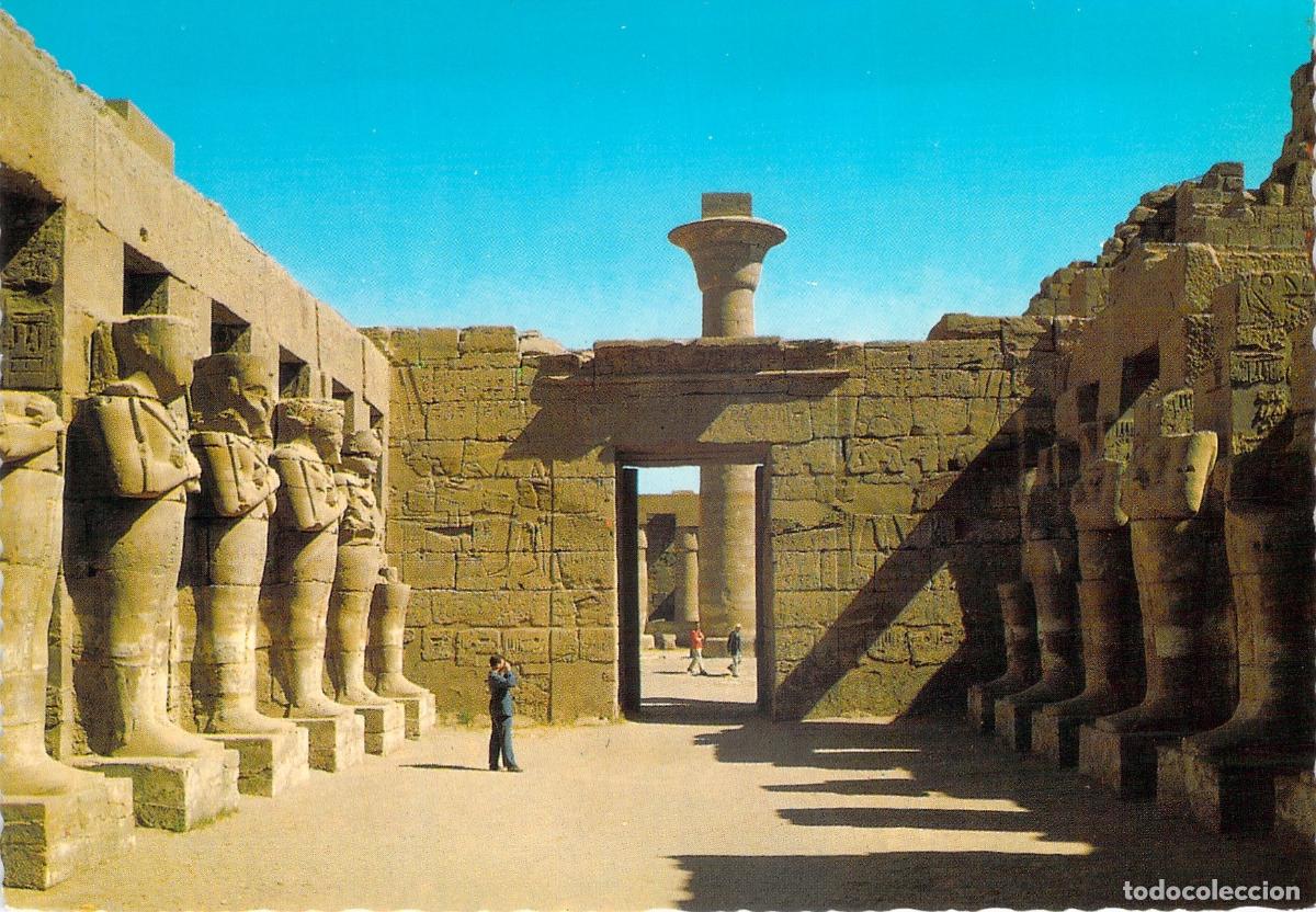 Postales: Postal de Egipto: Templo de Rams&eacute;s III en Luxor-Karnak