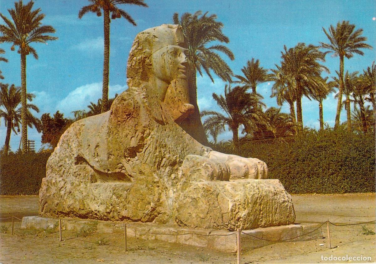 Postales: Postal Tur&iacute;stica de la Esfinge de Sakkara, Giza, Egipto