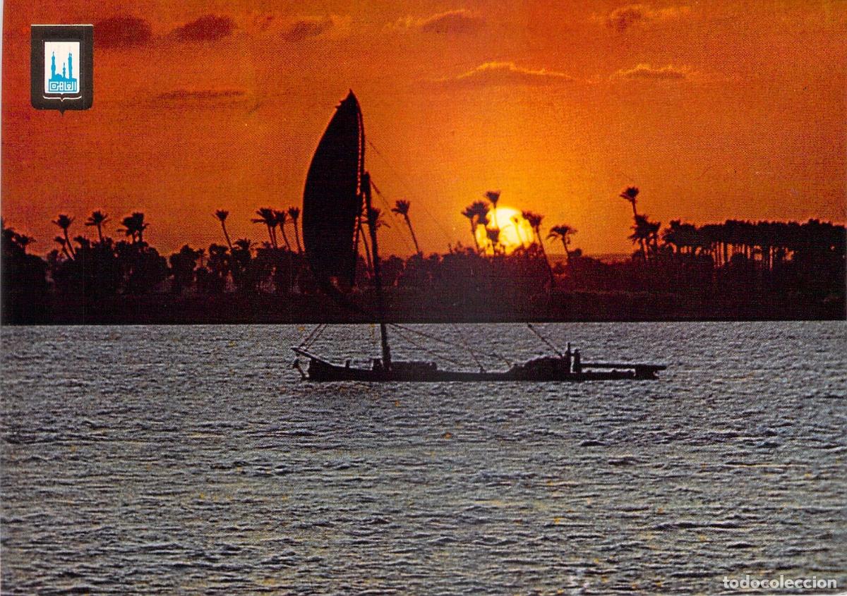 Postales: Postal de Atardecer en el R&iacute;o Nilo en El Cairo