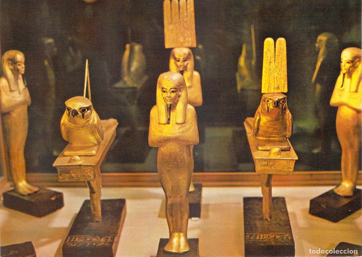 Postales: Postal del Tesoro de Tutankam&oacute;n en el Museo Egipcio de El Cairo