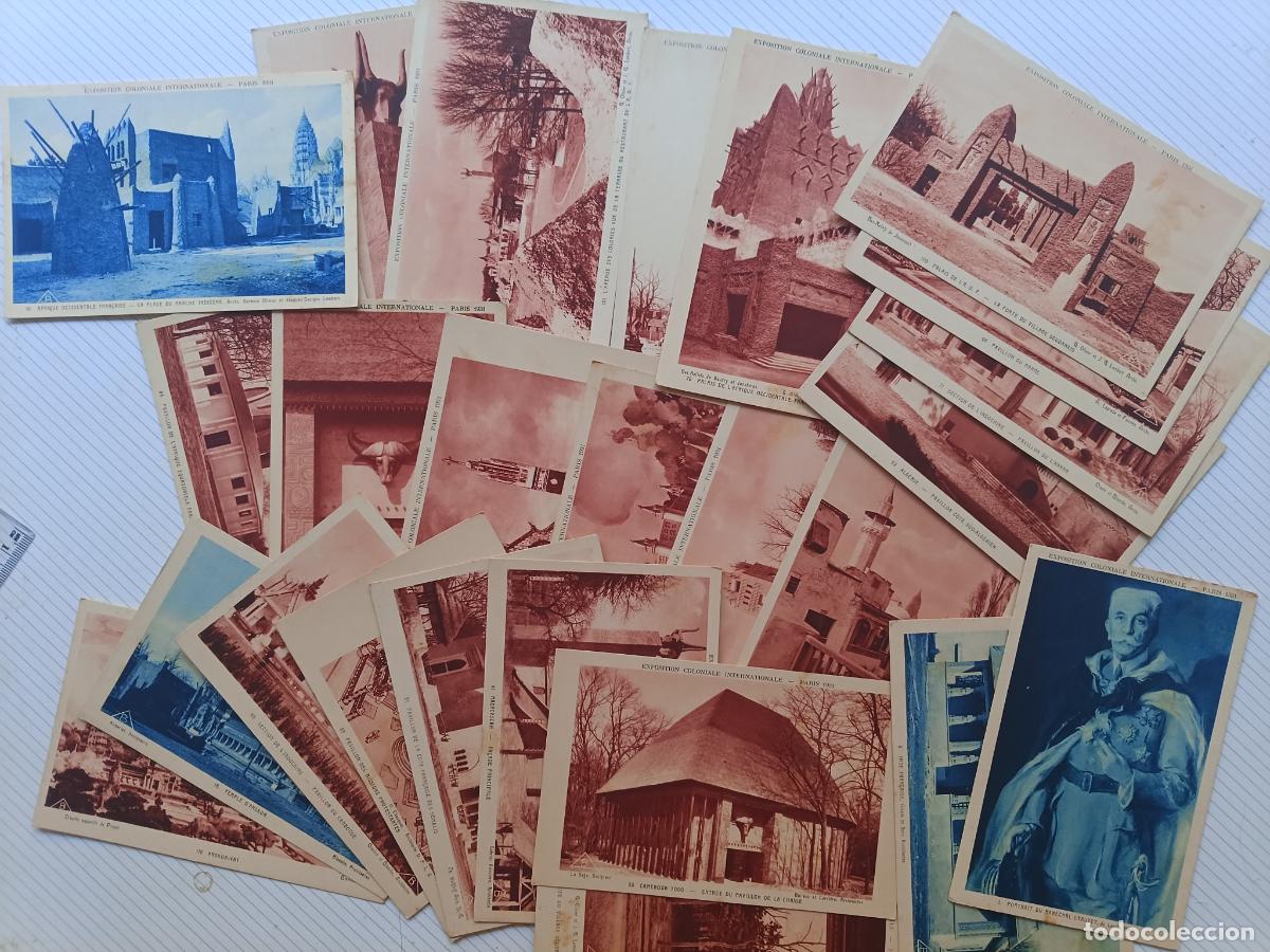 Postales: Exposici&oacute;n Colonial Internacional de 1931. Paris, Francia. 25 postales antiguas
